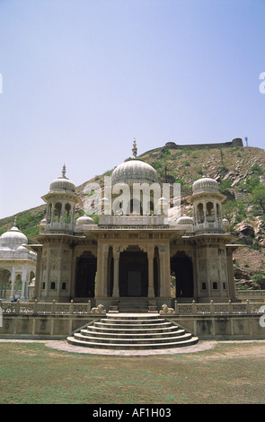 View of one of the Cenotaphs or chhatri in Royal Gaitor Jaipur Rajasthan India Stock Photo