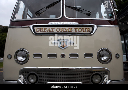 the great orme tour bus llandudno gywnedd north wales uk europe Stock Photo