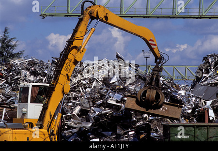 Recycling centre, Cologne, North Rhine Westphalia, Germany. Stock Photo