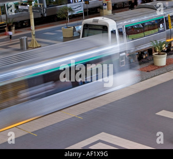 Central train station of Perth, Western Australia. The photography ...