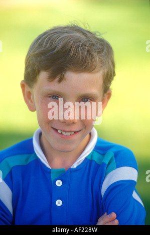 Freckle faced boy Stock Photo