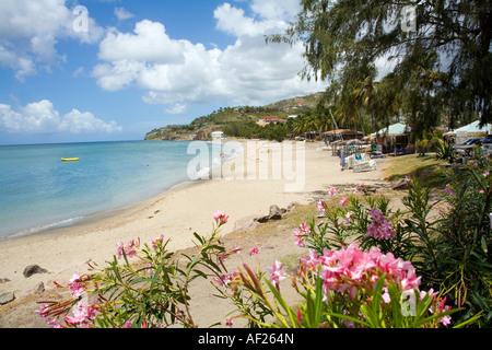 Timothy Hotel Beach at Frigate Bay in St Kitts Stock Photo