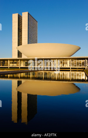Oscar Niemeyer Brazil National Congress Brasilia Stock Photo
