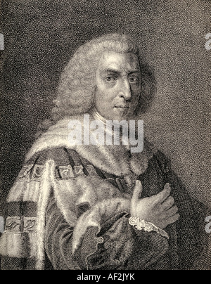 William Pitt the Elder, 1st Earl of Chatham, 1708 -1788. British statesman and twice Prime Minister. Stock Photo