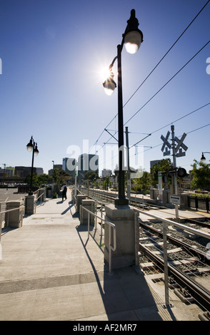 San Jose Light Rail Station Stock Photo