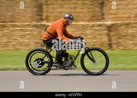 1910 Singer 3.5hp motorcycle at Goodwood Festival of Speed, Sussex, UK. Stock Photo