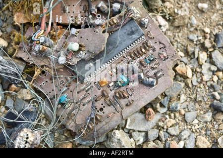 discarded circuitboard Stock Photo