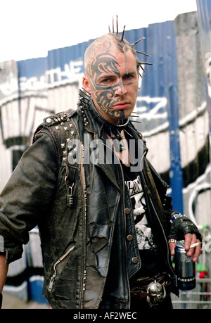 Portrait of punk youth in South London. Stock Photo