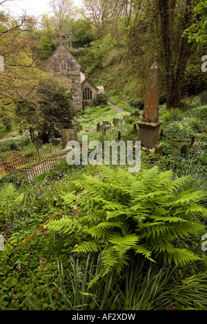 UK Cornwall Boscastle St Merthianas Minster church and churchyard Stock Photo