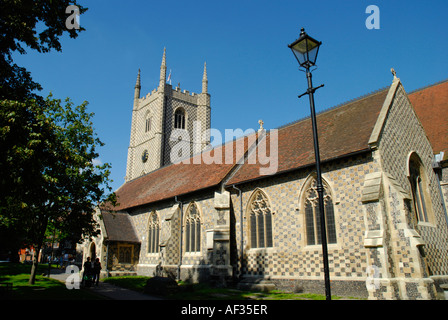 View of Reading Minster Church of St Mary the Virgin Reading Berkshire England Stock Photo