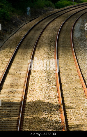 Railway track Surrey England UK Stock Photo