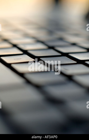 Macro shot of laptop keyboard Stock Photo