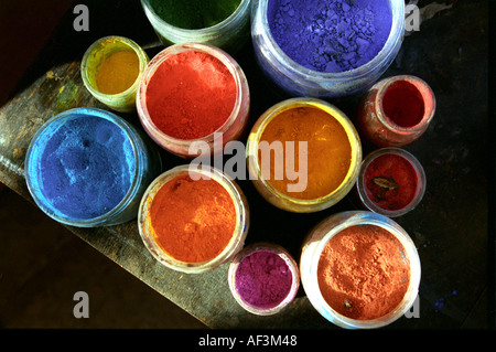 Artist's powder paints Stock Photo