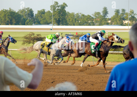 Red Mile Races Horses racing at the annual quarter Horse races at the Red Mile track ...