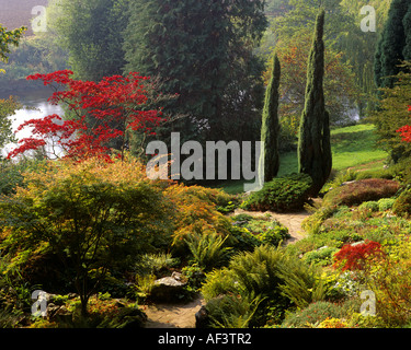 GB - HEREFORDSHIRE:  Weir Gardens on the north bank of the River Wye Stock Photo