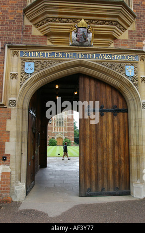 main entrance to courtyard of Selwyn College Cambridge Stock Photo