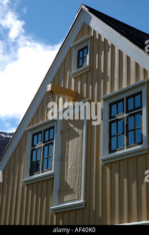 Old house in Ísafjörður, in Iceland's West Fjords Stock Photo