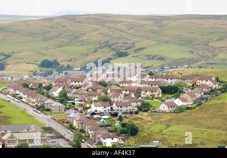 View over the remote former coal mining community of Fochriw Mid Glamorgan Wales UK Stock Photo