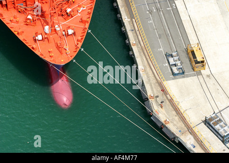 Container Ship Port Chalmers Dunedin South Island New Zealand Stock Photo