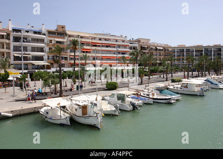 Boats in the marina in Port d'Alcudia Mallorca Spain Stock Photo