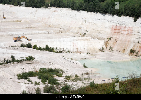 kaolin china clay exploitation in Hischau Upper Palatinate Bavaria Germany Stock Photo