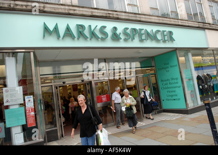 Marks and Spencer store in Gloucester in England September 2007 Stock Photo