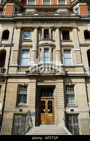 Clarence Memorial Wing of St Mary's Hospital Paddington London Stock Photo