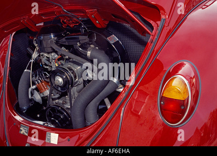 The Engine Compartment Of A Vw Beetle Is Open At The Maikaefertreffen 