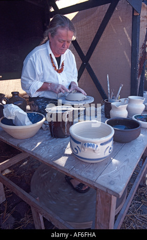 Potter using a potters wheel Stock Photo