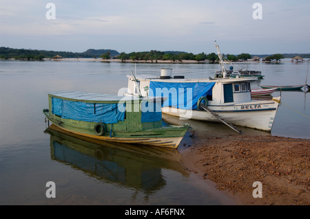 Typical Amazonian river boats Alter do Chão Pará Brazil Stock Photo