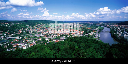 geography / travel, Germany, Bavaria, Kehlheim, townscape with Danube River, Additional-Rights-Clearance-Info-Not-Available Stock Photo