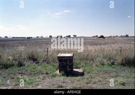 sign recording Houdini's first powerd flight near Diggers Rest, Victoria, Australia, Stock Photo