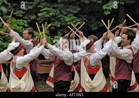 Traditional Latvian folk dancing, performed at the Lativan Open Air Ethnographic Museum (Latvijas etnografiskais brivdabas muzejs), near Riga, Latvia - GRAINY Stock Photo