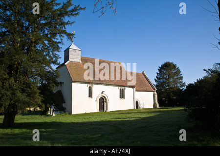 Grade 1 listed church of St James at Upper Wield Dating from 1150 Stock Photo