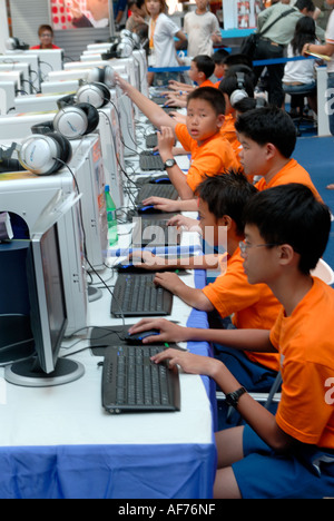 Singapore schoolchildren participating in national computer competition ...