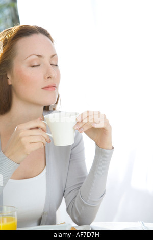 woman drinking coffee Stock Photo