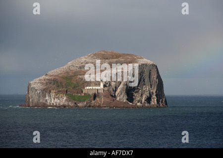 Bass Rock  is an island in the outer part of the Firth of Forth in the east of Scotland, Stock Photo