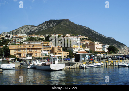 Sardinia: Cala Gonone - marina with the town as a backdrop Stock Photo ...