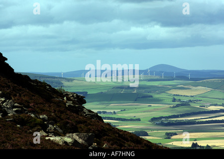 View of the mountain of Bennachie in Aberdeenshire, Scotland, UK, with ...