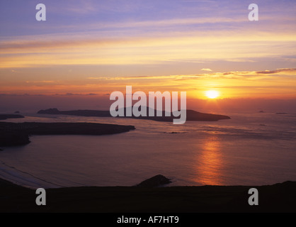 Ramsey Island Ynys Dewi at sunset Near St David's Pembrokeshire Coast National Park West Wales UK Stock Photo