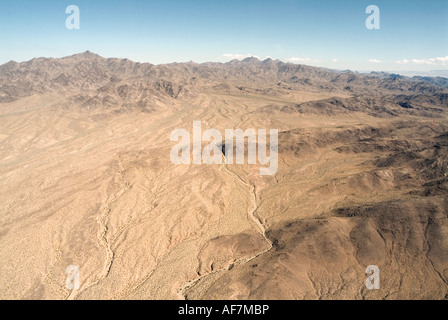 Aerial view of mountains around Lake Mead National Recreation Area. Nevada - Arizona States. USA Stock Photo