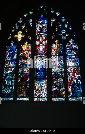 St Martin Of Tours Church Elements & Seasons Benedicite Window By Karl Parsons  Epsom Surrey Stock Photo