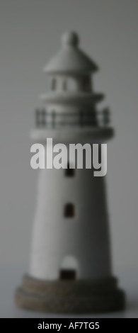 A Stock Photograph of a Lighthouse Shown in a Conceptual Still Life Way Stock Photo