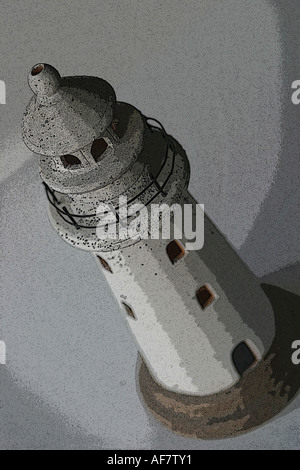 A Stock Photograph of a Lighthouse Shown in a Conceptual Still Life Way Stock Photo