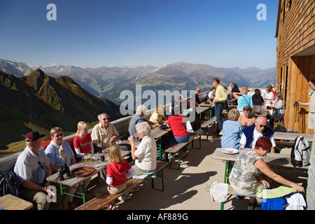 panorama restaurant, Zillertaler mountains, Alps, Austria Stock Photo