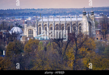 Eton College chapel, Eton, Berkshire England as seen from Windsor Castle Stock Photo