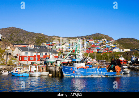 Qaqortoq former Julianehab), South Greenland Stock Photo