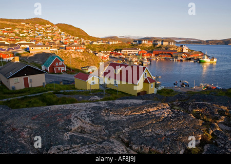 Qaqortoq former Julianehab), South Greenland Stock Photo