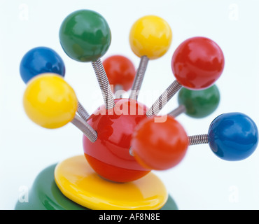 Coloured balls on springs Stock Photo