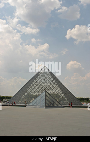 A Stock Photograph of the Louvre Museum s Pyramid Stock Photo